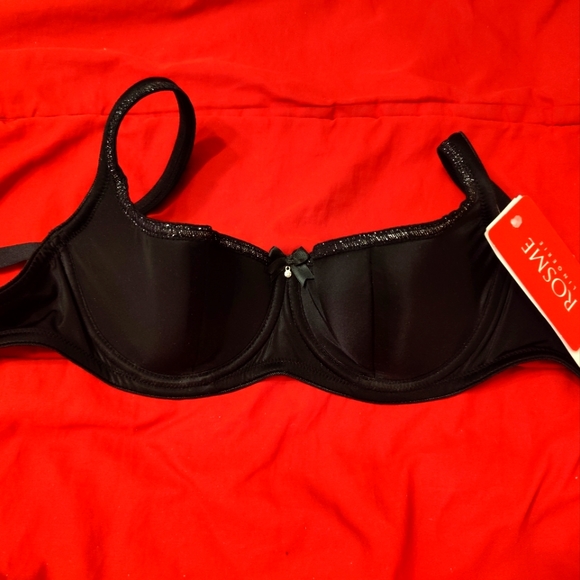 Rosme Lingerie black balconette bra - padded cups - NWT - 34C - Picture 1 of 5